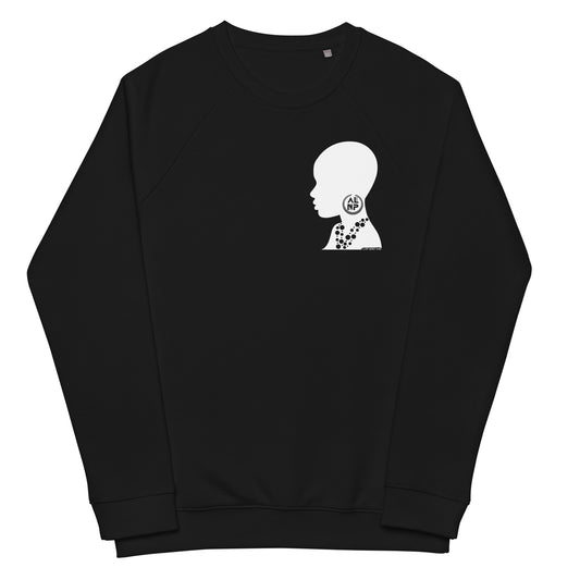 Unisex organic raglan sweatshirt