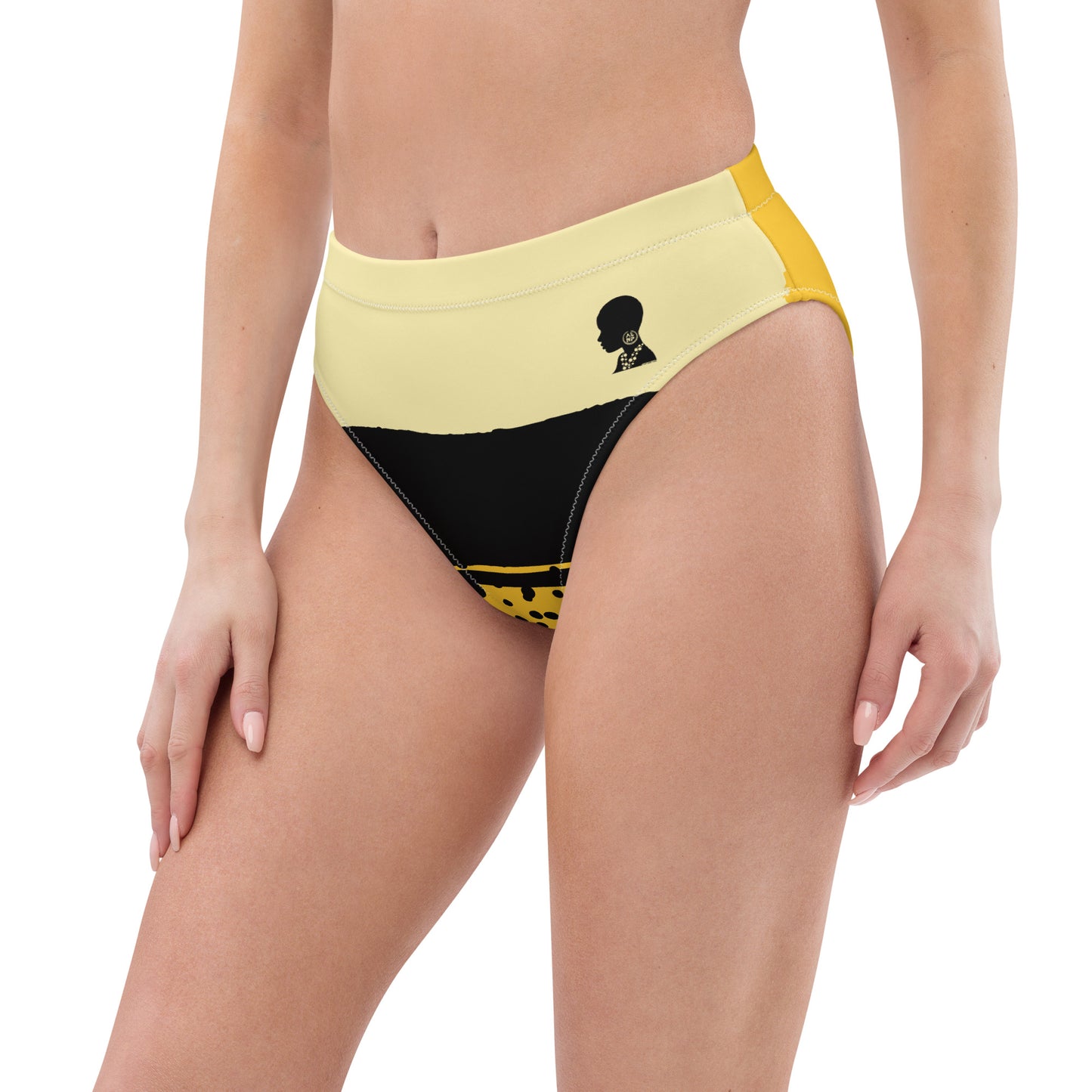 Recycled high-waisted bikini bottom