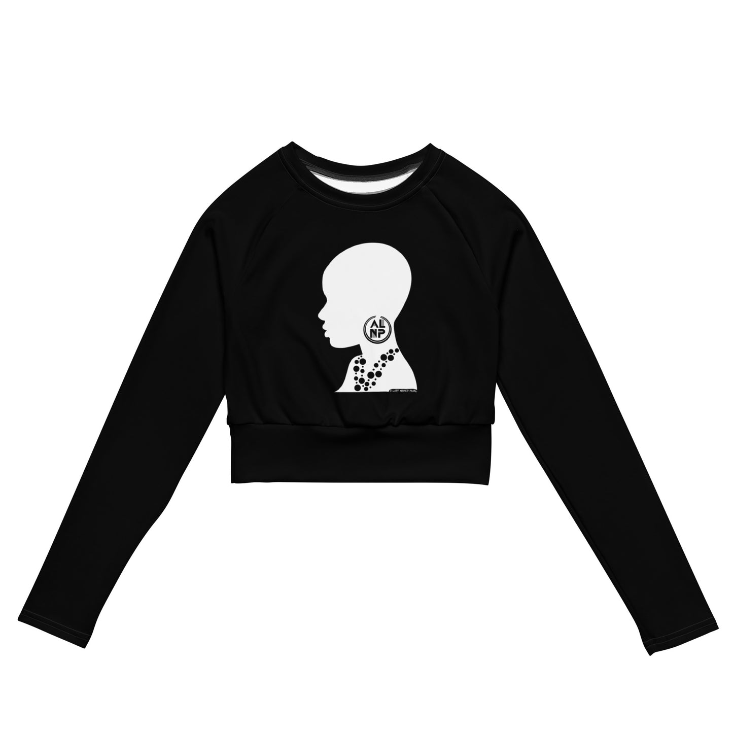 Recycled long-sleeve crop top