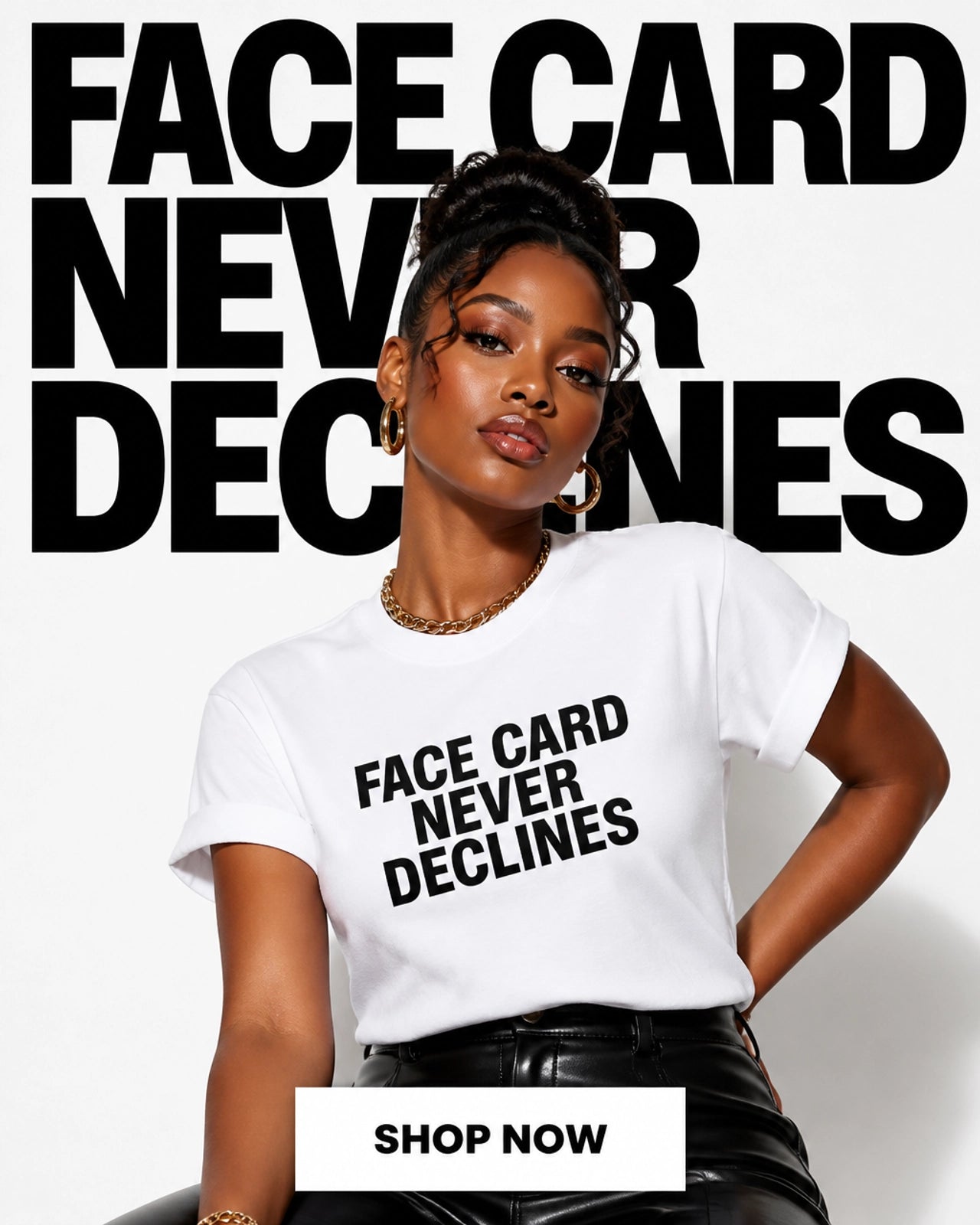 Face Card Never Declines Women's Relaxed T-Shirt
